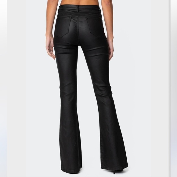 Edikited Luna Faux Leather Flare Women’s Jeans size medium - Picture 5 of 14